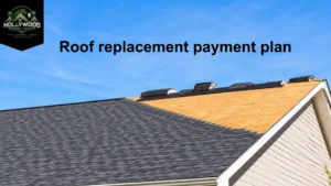 New residential roof replacement showing asphalt shingles with flexible payment plan and financing options for homeowners.
